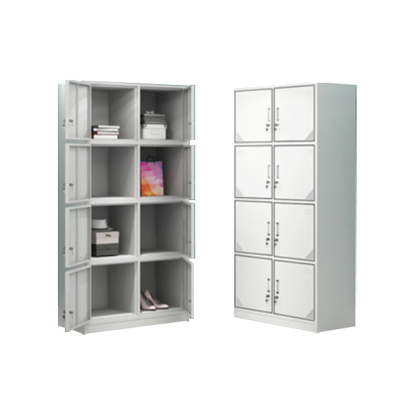 Contemporary Style Wardrobe Armoire White Color Steel Wardrobe Closet with Locks 33"L x 15"W x 71"H 8 Clearhalo 'Armoires & Wardrobes' 'armoires_wardrobes' 'Bedroom Furniture' 'furn' 'furn_armoires_wardrobes' 'Furniture' 5749931