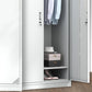 Contemporary Style Wardrobe Armoire White Color Steel Wardrobe Closet with Locks