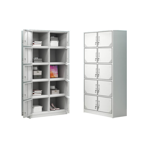 Contemporary Style Wardrobe Armoire White Color Steel Wardrobe Closet with Locks 33"L x 15"W x 71"H 10 Clearhalo 'Armoires & Wardrobes' 'armoires_wardrobes' 'Bedroom Furniture' 'furn' 'furn_armoires_wardrobes' 'Furniture' 5749935