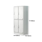 Contemporary Style Wardrobe Armoire White Color Steel Wardrobe Closet with Locks