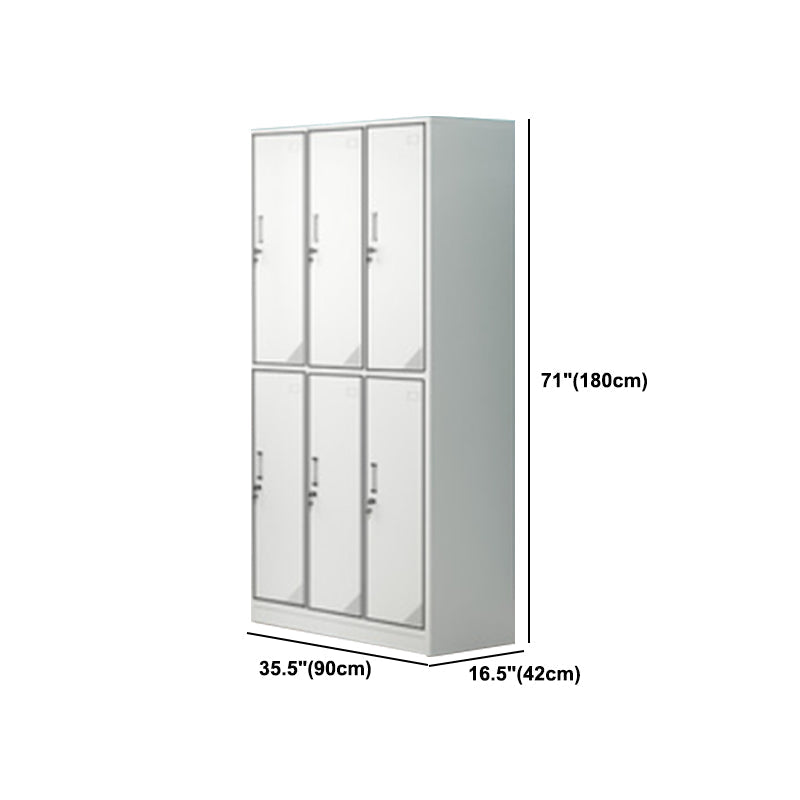 Contemporary Style Wardrobe Armoire White Color Steel Wardrobe Closet with Locks Clearhalo 'Armoires & Wardrobes' 'armoires_wardrobes' 'Bedroom Furniture' 'furn' 'furn_armoires_wardrobes' 'Furniture' 5749944