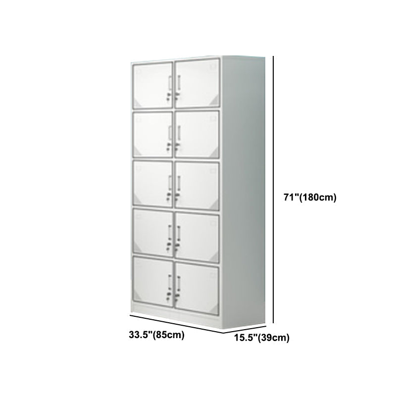 Contemporary Style Wardrobe Armoire White Color Steel Wardrobe Closet with Locks Clearhalo 'Armoires & Wardrobes' 'armoires_wardrobes' 'Bedroom Furniture' 'furn' 'furn_armoires_wardrobes' 'Furniture' 5749948