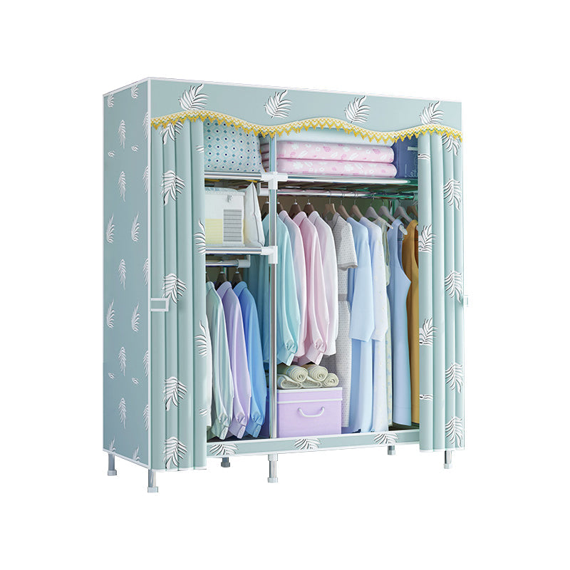 Armario de armario de estilo moderno Armario de dormitorio de metal con estantes