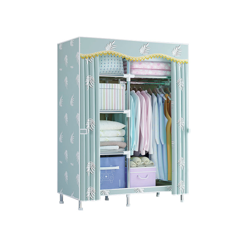 Armario de armario de estilo moderno Armario de dormitorio de metal con estantes