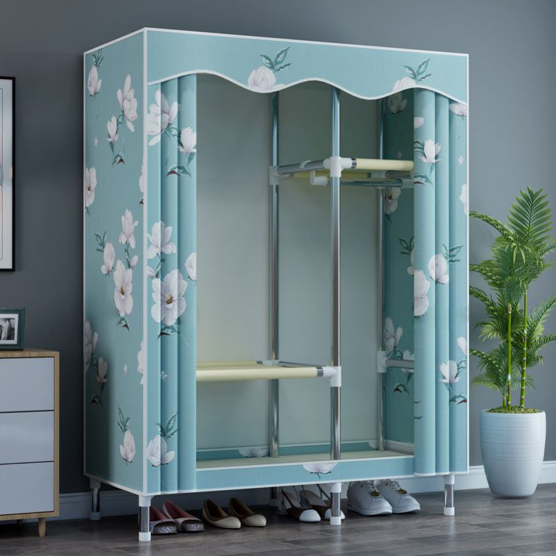Modern Style Bedroom Wardrobe Armoire Metal Wardrobe Closet with Legs Clearhalo 'Armoires & Wardrobes' 'armoires_wardrobes' 'Bedroom Furniture' 'furn' 'furn_armoires_wardrobes' 'Furniture' 5749987
