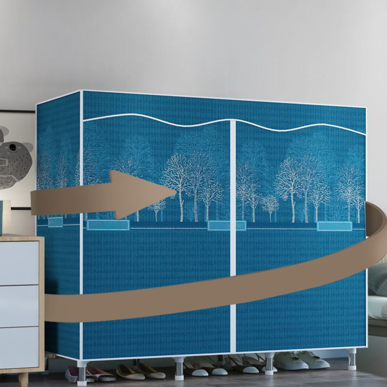Modern Style Bedroom Wardrobe Armoire Metal Wardrobe Closet with Legs Clearhalo 'Armoires & Wardrobes' 'armoires_wardrobes' 'Bedroom Furniture' 'furn' 'furn_armoires_wardrobes' 'Furniture' 5749990