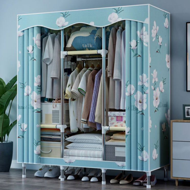 Modern Style Bedroom Wardrobe Armoire Metal Wardrobe Closet with Legs Clearhalo 'Armoires & Wardrobes' 'armoires_wardrobes' 'Bedroom Furniture' 'furn' 'furn_armoires_wardrobes' 'Furniture' 5750000