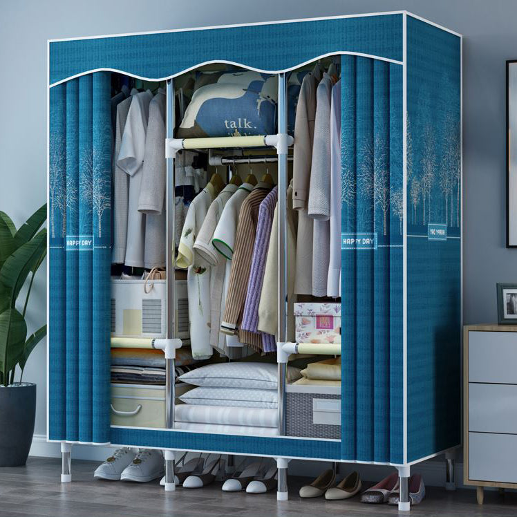 Modern Style Bedroom Wardrobe Armoire Metal Wardrobe Closet with Legs Clearhalo 'Armoires & Wardrobes' 'armoires_wardrobes' 'Bedroom Furniture' 'furn' 'furn_armoires_wardrobes' 'Furniture' 5750003
