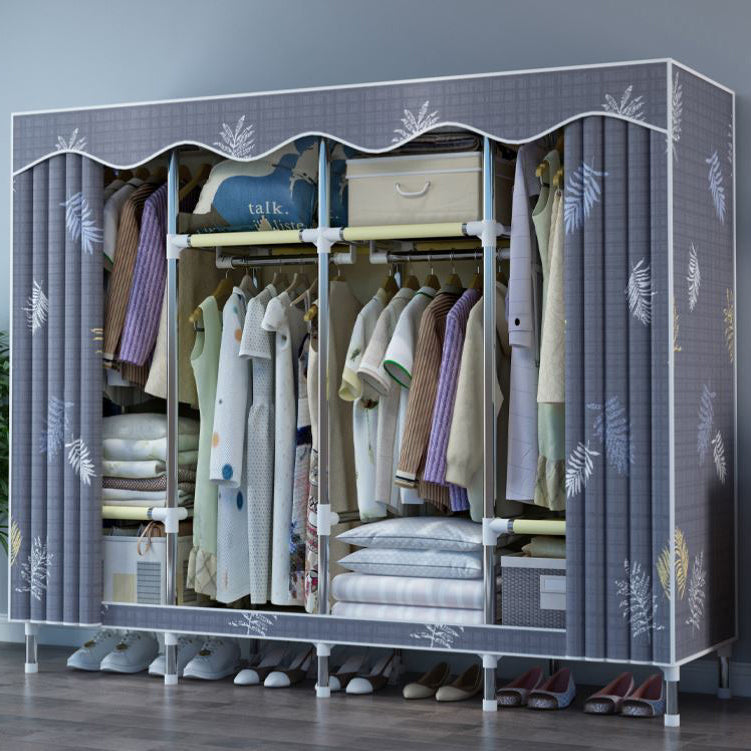 Modern Style Bedroom Wardrobe Armoire Metal Wardrobe Closet with Legs Clearhalo 'Armoires & Wardrobes' 'armoires_wardrobes' 'Bedroom Furniture' 'furn' 'furn_armoires_wardrobes' 'Furniture' 5750005