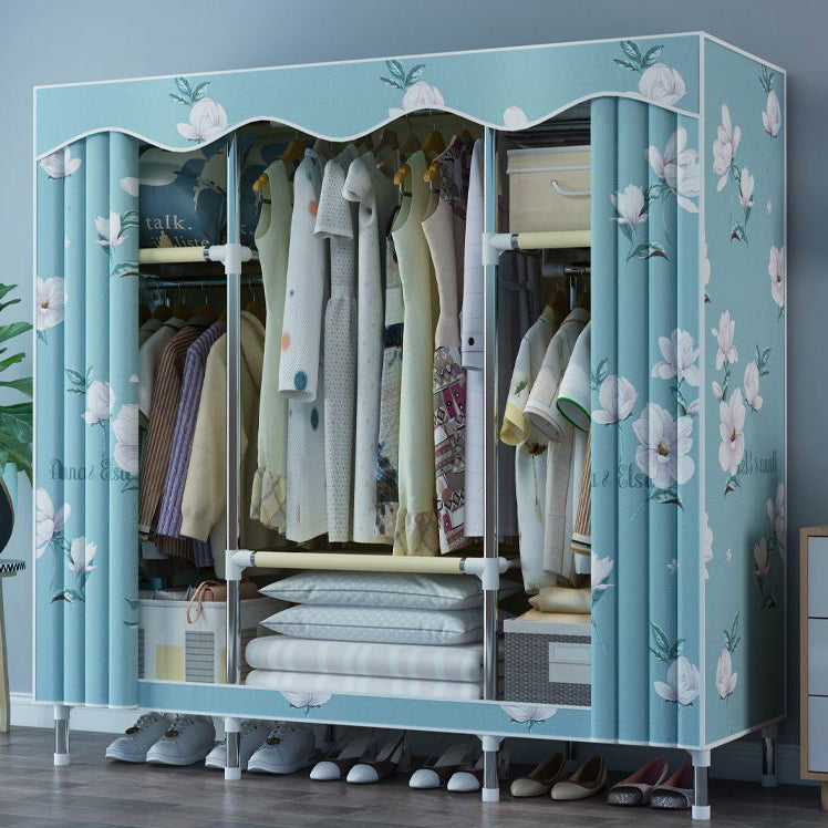 Modern Style Bedroom Wardrobe Armoire Metal Wardrobe Closet with Legs Clearhalo 'Armoires & Wardrobes' 'armoires_wardrobes' 'Bedroom Furniture' 'furn' 'furn_armoires_wardrobes' 'Furniture' 5750007