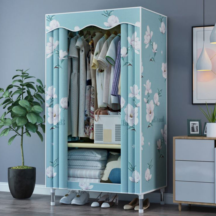 Modern Style Bedroom Wardrobe Armoire Metal Wardrobe Closet with Legs Clearhalo 'Armoires & Wardrobes' 'armoires_wardrobes' 'Bedroom Furniture' 'furn' 'furn_armoires_wardrobes' 'Furniture' 5750011