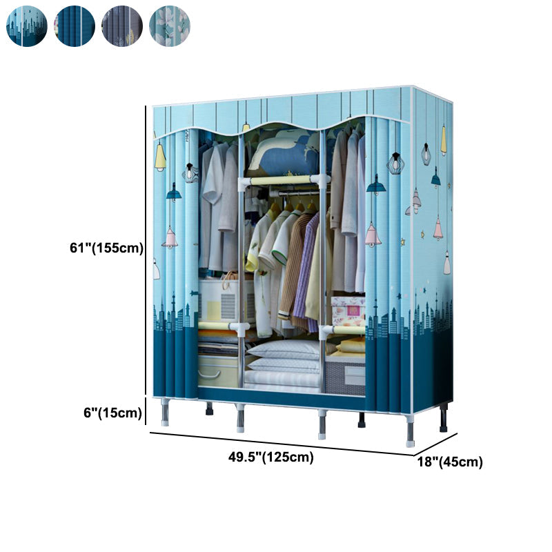Modern Style Bedroom Wardrobe Armoire Metal Wardrobe Closet with Legs Clearhalo 'Armoires & Wardrobes' 'armoires_wardrobes' 'Bedroom Furniture' 'furn' 'furn_armoires_wardrobes' 'Furniture' 5750020