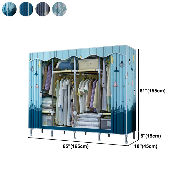 Modern Style Bedroom Wardrobe Armoire Metal Wardrobe Closet with Legs Clearhalo 'Armoires & Wardrobes' 'armoires_wardrobes' 'Bedroom Furniture' 'furn' 'furn_armoires_wardrobes' 'Furniture' 5750022