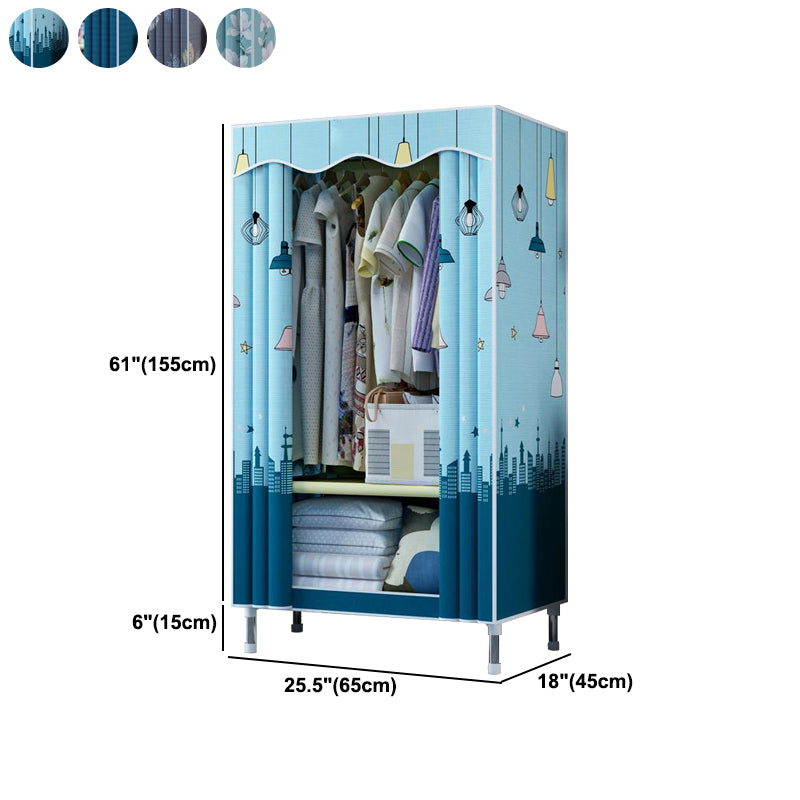 Modern Style Bedroom Wardrobe Armoire Metal Wardrobe Closet with Legs Clearhalo 'Armoires & Wardrobes' 'armoires_wardrobes' 'Bedroom Furniture' 'furn' 'furn_armoires_wardrobes' 'Furniture' 5750023