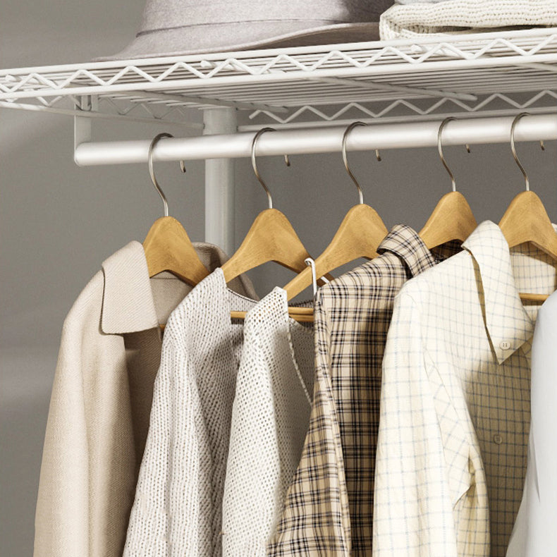 Contemporary Style Wardrobe Steel Wardrobe Closet with Shelves Clearhalo 'Armoires & Wardrobes' 'armoires_wardrobes' 'Bedroom Furniture' 'furn' 'furn_armoires_wardrobes' 'Furniture' 5750082