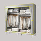 Contemporary Style Wardrobe Steel Wardrobe Closet with Shelves Clearhalo 'Armoires & Wardrobes' 'armoires_wardrobes' 'Bedroom Furniture' 'furn' 'furn_armoires_wardrobes' 'Furniture' 5750085