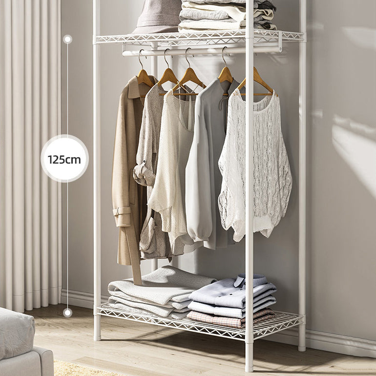 Contemporary Style Wardrobe Steel Wardrobe Closet with Shelves Clearhalo 'Armoires & Wardrobes' 'armoires_wardrobes' 'Bedroom Furniture' 'furn' 'furn_armoires_wardrobes' 'Furniture' 5750092