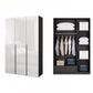 Modern Style Wardrobe Armoire Wood Wardrobe Closet with 1-drawer