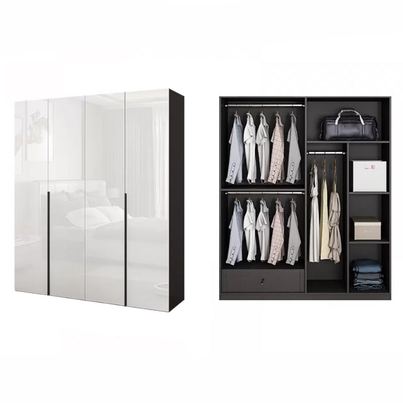 Modern Style Wardrobe Armoire Wood Wardrobe Closet with 1-drawer