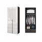 Modern Style Wardrobe Armoire Wood Wardrobe Closet with 1-drawer