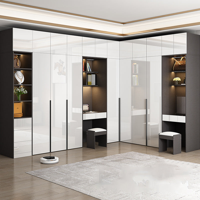 Modern Style Wardrobe Armoire Wood Wardrobe Closet with 1-drawer