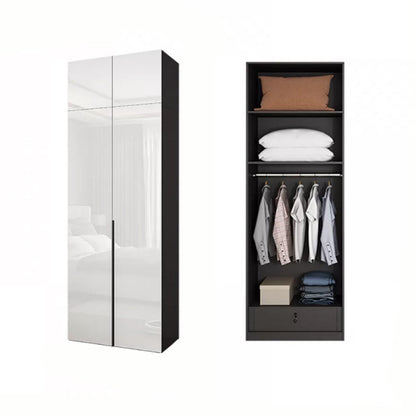 Modern Style Wardrobe Armoire Wood Wardrobe Closet with 1-drawer