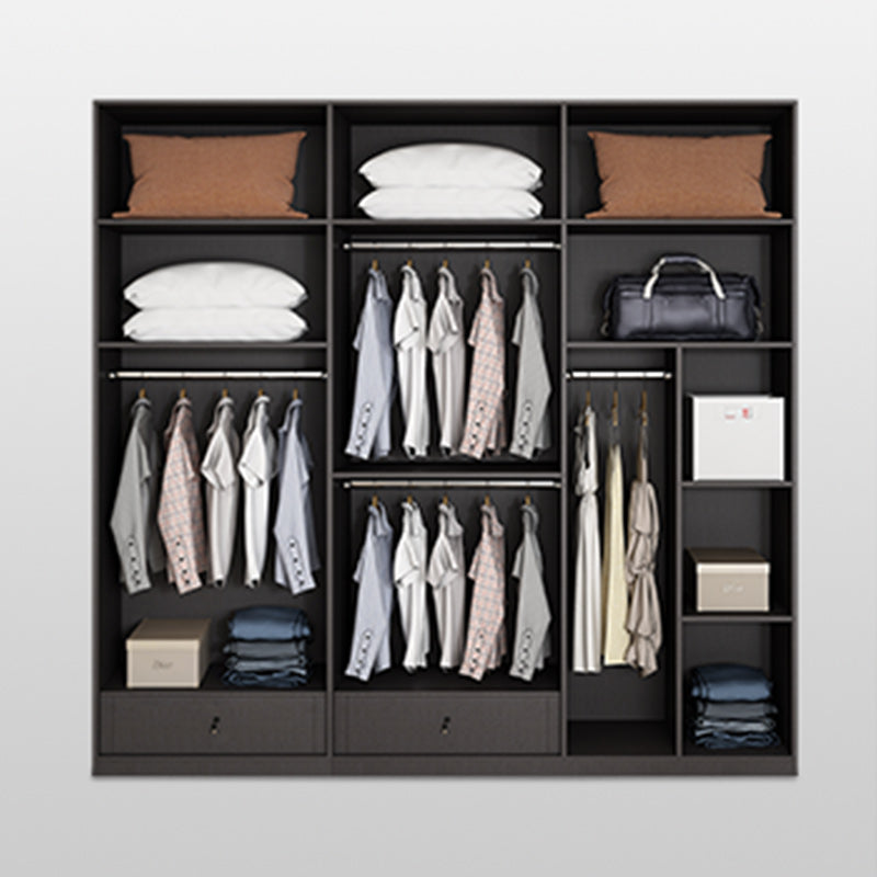 Modern Style Wardrobe Armoire Wood Wardrobe Closet with 1-drawer
