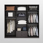 Modern Style Wardrobe Armoire Wood Wardrobe Closet with 1-drawer
