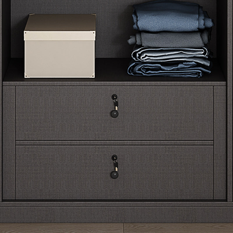 Modern Style Wardrobe Armoire Wood Wardrobe Closet with 1-drawer