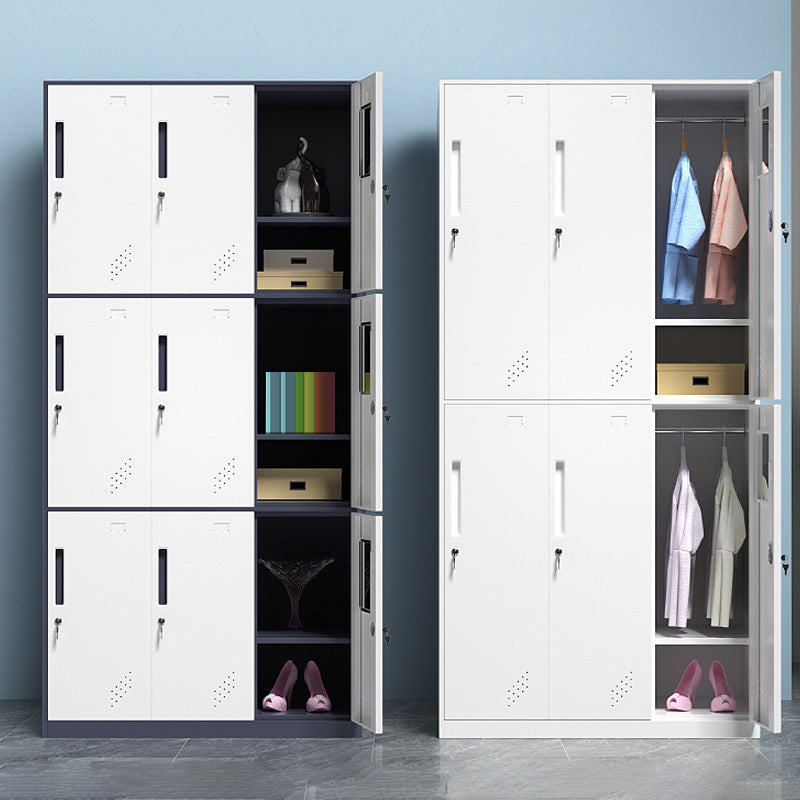 Contemporary Style Wardrobe Metal Home Wardrobe Closet with Doors Clearhalo 'Armoires & Wardrobes' 'armoires_wardrobes' 'Bedroom Furniture' 'furn' 'furn_armoires_wardrobes' 'Furniture' 5750136