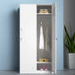 Contemporary Style Wardrobe Metal Home Wardrobe Closet with Doors 35"L x 20"W x 73"H White 2 Clearhalo 'Armoires & Wardrobes' 'armoires_wardrobes' 'Bedroom Furniture' 'furn' 'furn_armoires_wardrobes' 'Furniture' 5750138
