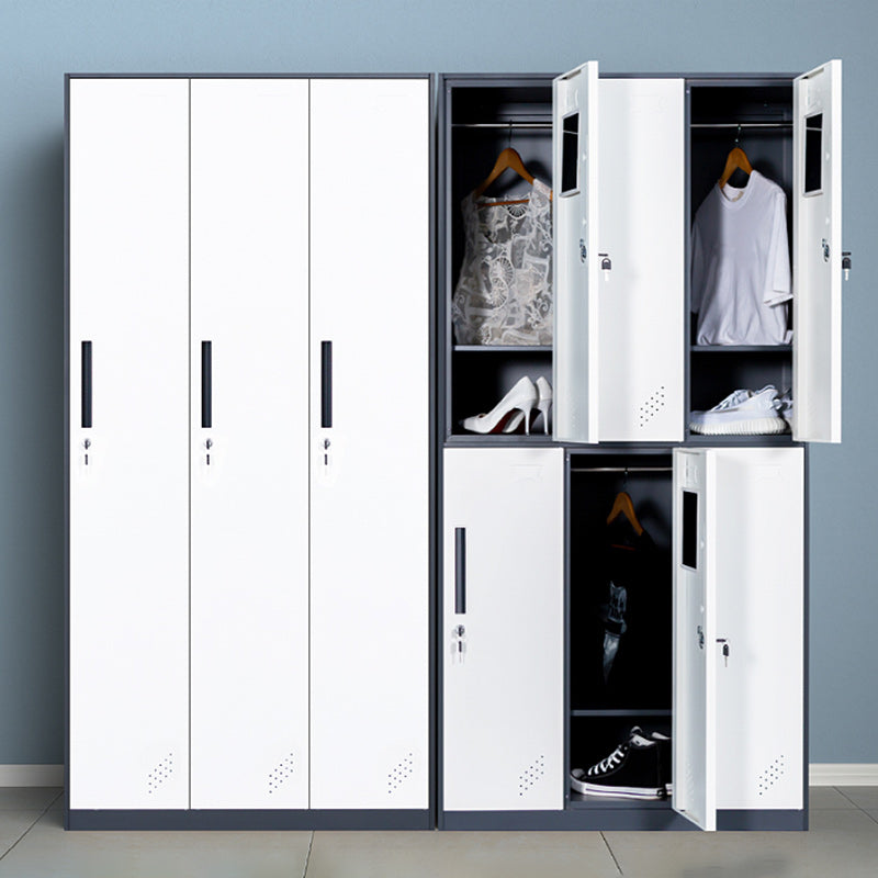 Contemporary Style Wardrobe Metal Home Wardrobe Closet with Doors Clearhalo 'Armoires & Wardrobes' 'armoires_wardrobes' 'Bedroom Furniture' 'furn' 'furn_armoires_wardrobes' 'Furniture' 5750139