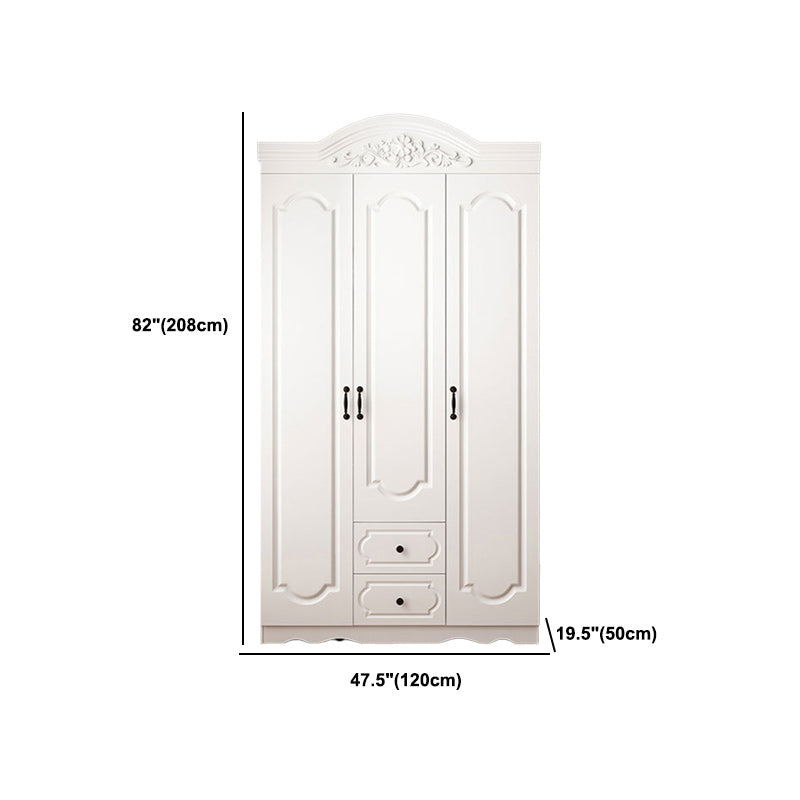 Franse landkledingkast Wood Soft Close Door Garderobe Closet met 2 la