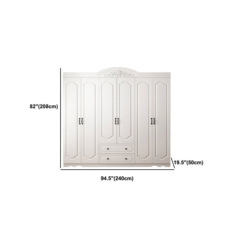Franse landkledingkast Wood Soft Close Door Garderobe Closet met 2 la