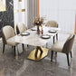 Luxurious Sintered Stone Top Dining Set Rectangular 1/4/5/7 Pieces Dinette Table Set