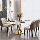 Luxurious Sintered Stone Top Dining Set Rectangular 1/4/5/7 Pieces Dinette Table Set
