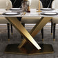 Luxurious Sintered Stone Top Dining Set Rectangular 1/4/5/7 Pieces Dinette Table Set