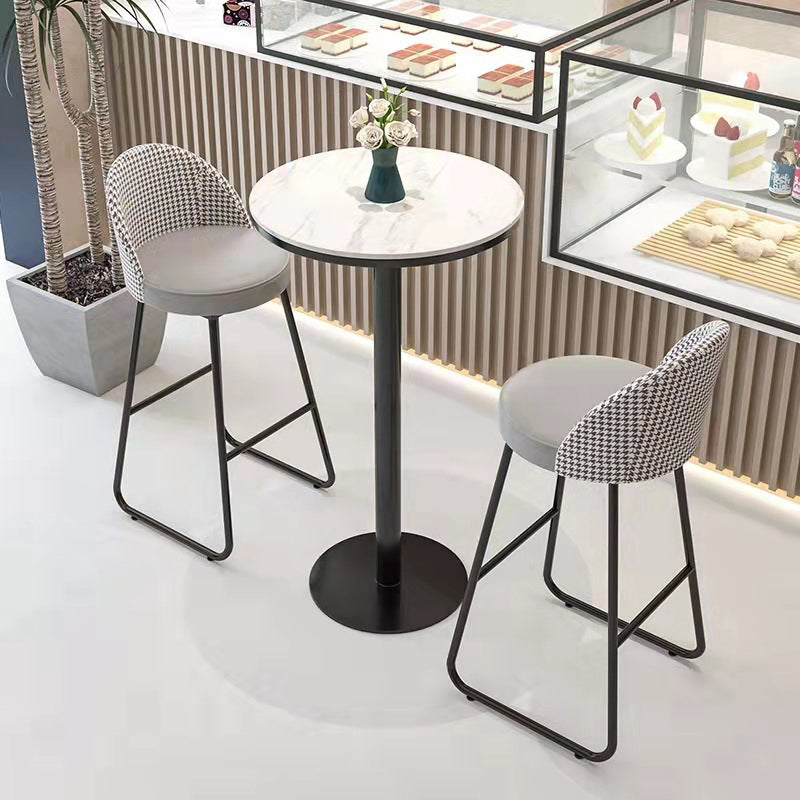 Juego de mesa de pub de piedra sinterizada moderna de 1/2/3 piezas Mesa fija Mesa de mostrador