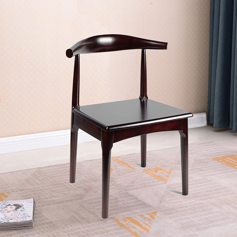 Matte afwerking eetstoel moderne stijl rubberwood open zijstoel