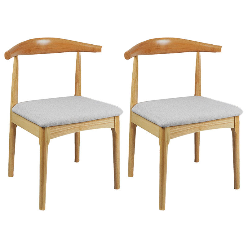 Matte afwerking eetstoel moderne stijl rubberwood open zijstoel