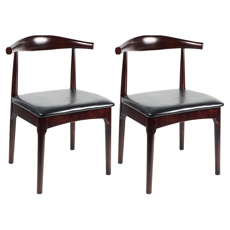 Matte afwerking eetstoel moderne stijl rubberwood open zijstoel