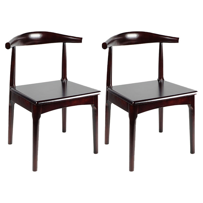 Matte afwerking eetstoel moderne stijl rubberwood open zijstoel