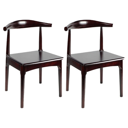 Matte afwerking eetstoel moderne stijl rubberwood open zijstoel