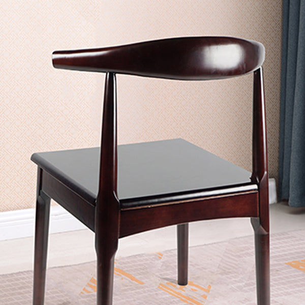 Matte afwerking eetstoel moderne stijl rubberwood open zijstoel