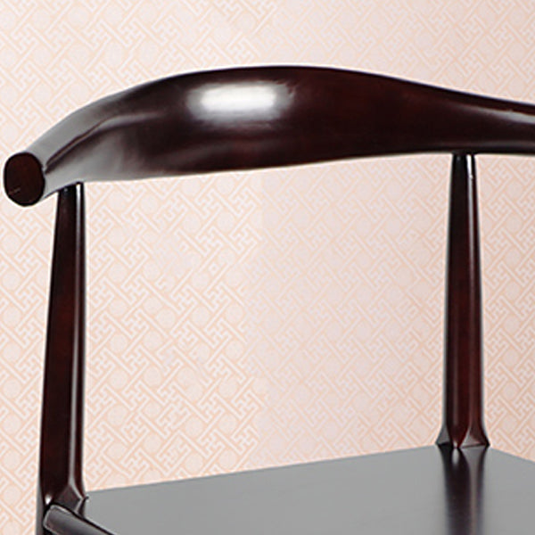 Matte afwerking eetstoel moderne stijl rubberwood open zijstoel