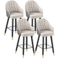 Tabourets de bar de siège à godet moderne faux en cuir bas du dos bas du dos