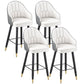Tabourets de bar de siège à godet moderne faux en cuir bas du dos bas du dos