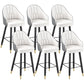 Tabourets de bar de siège à godet moderne faux en cuir bas du dos bas du dos