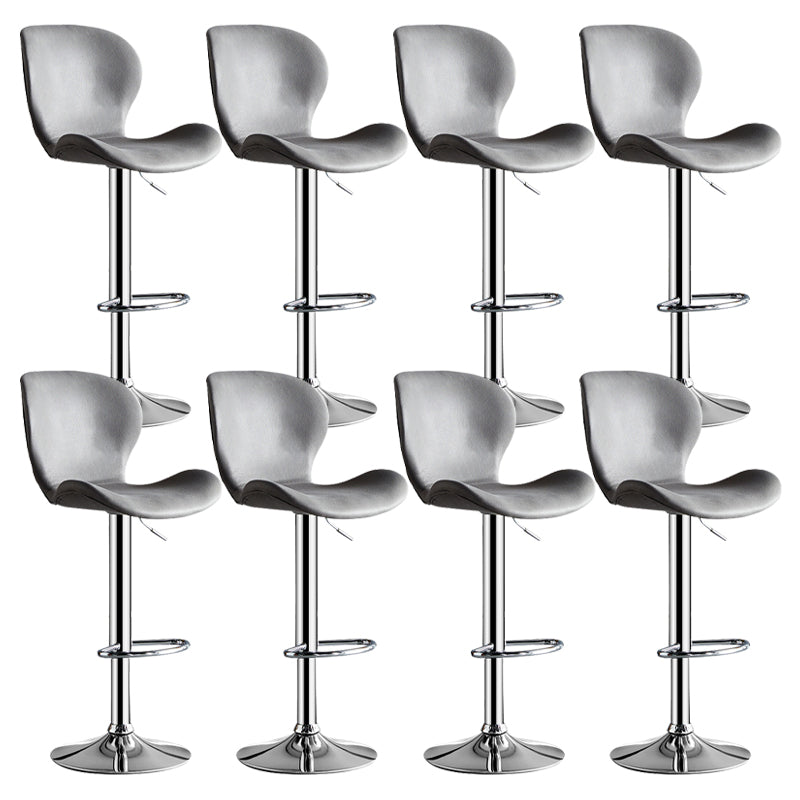 Scandinavian Metal Stool Faux Leather Counter Stool in Matte Finish for Indoor