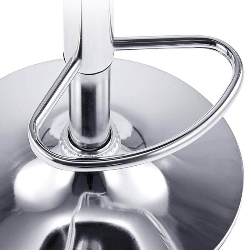 Scandinavian Metal Stool Faux Leather Counter Stool in Matte Finish for Indoor